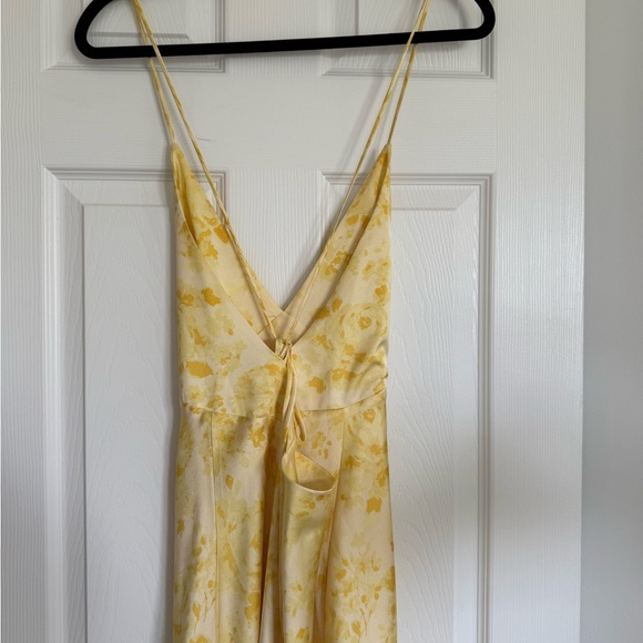 Park & Fifth Strapless Yellow Floral Dress - Picture 2 of 3